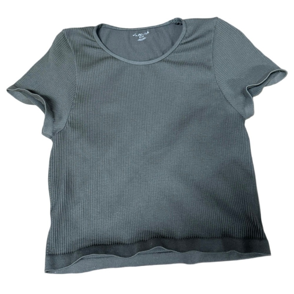 Out From Under Urban Outfitters Olive Green Baby Doll Top Athletic Cropped M/L